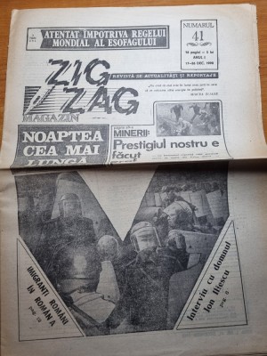 Ziarul Zig-Zag 17-26 decembrie 1990-ion iliescu,1 an de la revolutie, foto