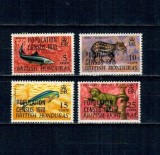 British Honduras 1970 - Recensăm&acirc;ntul, supratipar pe fauna, serie neuzata