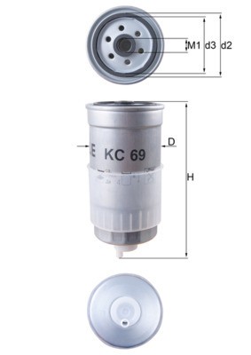 MAHLE KC 69 filtru combustibil foto