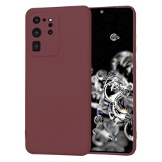 Husa silicon Samsung Galaxy S20 Ultra Techsuit SoftFlex, bordo foto