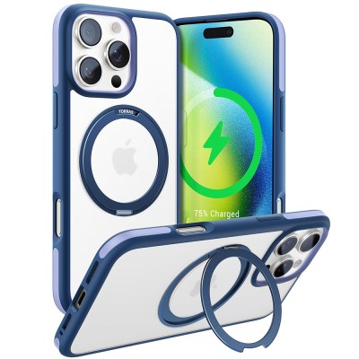 Husa iPhone 16 Pro Max Torras Ostand R Fusion MagSafe Series, albastru foto