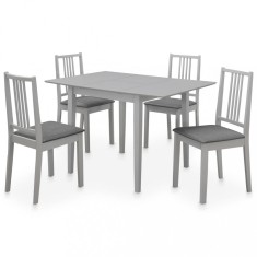 vidaXL Set mobilier de bucătărie, 5 piese, gri, MDF