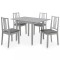 vidaXL Set mobilier de bucătărie, 5 piese, gri, MDF