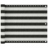 VidaXL Paravan pentru balcon, antracit și alb, 75 x 300 cm, HDPE
