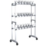 Cumpara ieftin Pantofar cu roti, argintiu, 66x27x100 cm