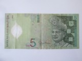Malaezia/Malaysia 5 Ringgit 2004 polimer regele T.A.Rahman