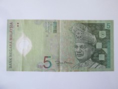 Malaezia/Malaysia 5 Ringgit 2004 polimer regele T.A.Rahman foto