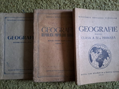 3 Manuale Geografie, vechi foto