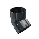 Cot burlan pentru sistem pluvial, cu 2 mufe, Budmat Proaqua, PVC, gri, 67.5 grade, 63 mm