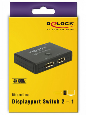 Delock Switch Displayport 2 Porturi Bidirectional 4K 60 Hz 18750 foto