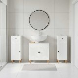 Cumpara ieftin Set de cabinet pentru baie cu 3 piese ALKMAAR 3 buc.