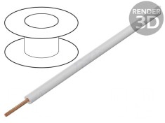 Cablu Litat PVC Alb 0,14mm2 100m