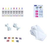Cumpara ieftin Set 65 piese, 8 culori Winsons, pentru activitati recreative de vopsire textile, non toxic, multicolor