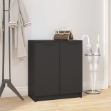vidaXL Pantofar, negru, 59x35x70 cm, lemn compozit