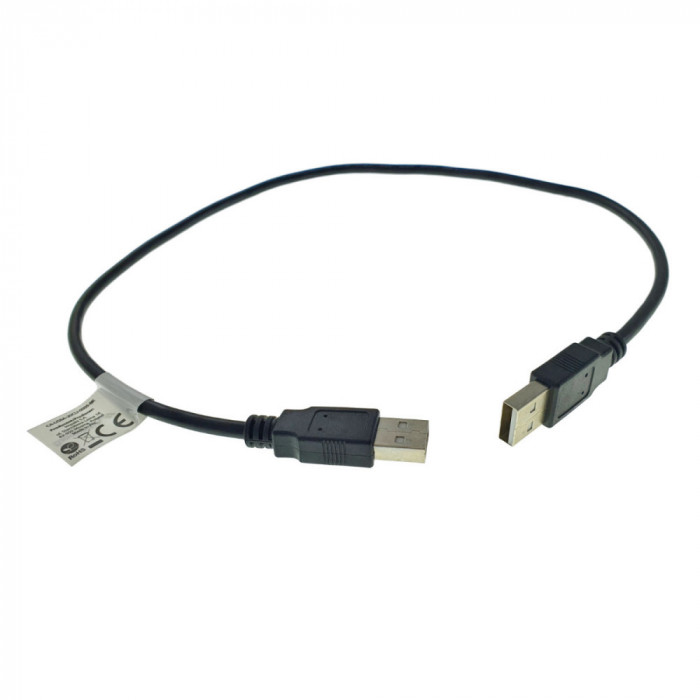 Cablu USB 2.0 tata la USB 2.0 tata, Lanberg 42774, lungime 50cm, negru