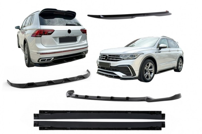 Kit Aero Extensii VW Tiguan II Mk2 R/R Line Facelift (2020-2024) Negru Performance AutoTuning