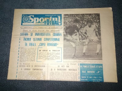 ZIARUL SPORTUL SUPLIMENT FOTBAL 14 IUNIE 1985 foto