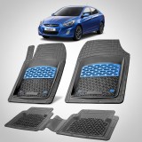 Cumpara ieftin Covorase Auto Hyundai Accent IV (RB: 2010&ndash;2015) - Cauciuc Tip Tavita-Blue