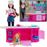 Păpușă de gătit cu bucătărie și accesorii &ndash; Set mare de gătit pentru copii