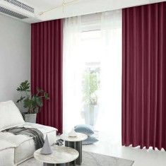 Draperie din catifea blackout cu rejansa transparenta cu ate pentru galerie, Madison, 150x270 cm, densitate 700 g/ml, Chocolate Brown, 1 buc