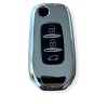 Husa Cheie Briceag Renault Megane 4 Kadjar Clio, 3 Butoane, TPU, Silver AutoProtect KeyCars