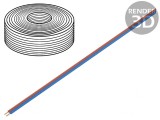 Cablu LiYz 2x0,25mm2 350V 5m Roșu Albastru