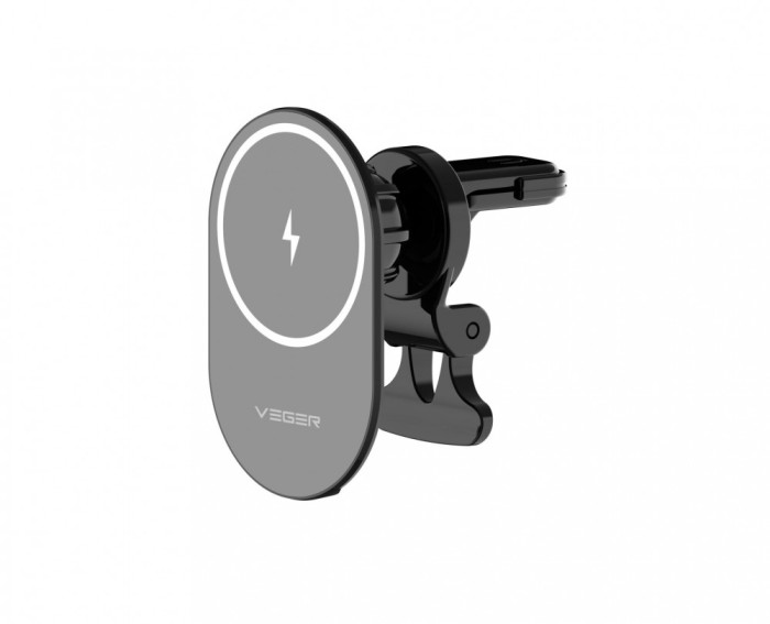Suport Telefon Auto Ventilatie VEGER Y38 , Wireless, Fastcharge, Rotativ C879