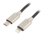 Cablu USB-C la Lightning 1m Negru 18W, Gembird
