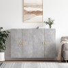 VidaXL Dulap cu montaj pe perete, 2 buc, gri beton, 69,5x34x90 cm