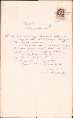 A2506N Petiție adresată fișpanului comitatului Torontal, Vindornyalaki &amp;eacute;s hertelendi Hertelendy J&amp;oacute;zsef pt permiterea căsătoriei unui rom&amp;acirc;n foto