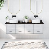 VidaXL Blat de baie, maro &icirc;nchis, 180x40x(2-4) cm, lemn masiv tratat