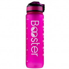 Sticla de apa Booster din Tritan, BPA Free, gradata pentru activitati sportive, capacitate 32oz / 1000ml, Magenta