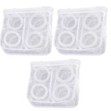 Cumpara ieftin Set 3 Saculeti pentru Spalarea si Uscarea Incaltamintei si a Hainelor de Dimensiuni Mici, Poliester, 28 x 27 cm, Alb