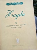 Partitura, Divertismente usoare penru pian - Haydn