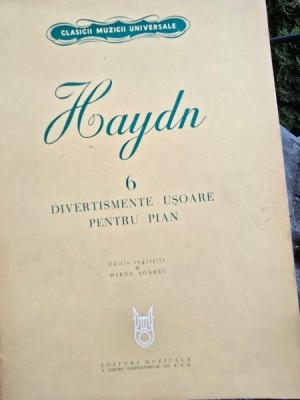 Partitura, Divertismente usoare penru pian - Haydn foto