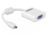 Adaptor micro HDMI D la VGA Alb T-M, Delock 65347