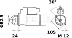 Electromotor (12V, 2,7kW, numar dinti 9 buc) MERCEDES UNIMOG, 100 (631), 8 (W115), COUPE (C123), G (W460), KOMBI T-MODEL (S123), SEDAN (W123), T1 (601 foto