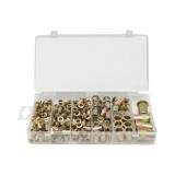 Trusa cu piulite nit cu guler, 200 piese, set organizat Breckner Germany