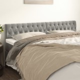 Gossi tablii de pat, 2 buc, gri deschis, 100x7x78/88 cm, catifea