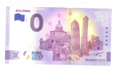 Bancnota souvenir Italia 0 euro Bologna 2021-1, UNC foto