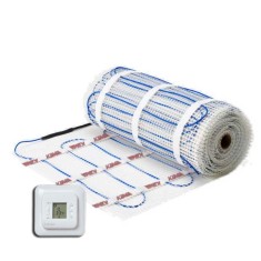 Kit covoraș &icirc;ncălzire electrică pardoseală KIMA-160W/m&sup2;, 1m&sup2; cu termostat OJ Microline&reg;