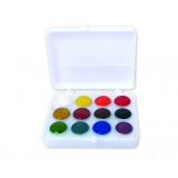 Set 12 Acuarele Colibri, Bază Apă, Cutie Plastic, Putere Mare Acoperire, Dimensiuni Reduse, Ideal Copii, Ușor de Transportat