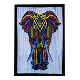 Panza tablou Pictat Manual din Bumbac - Elefant