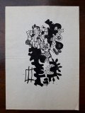 20. Abstract, pictura veche in acuarela sau tus