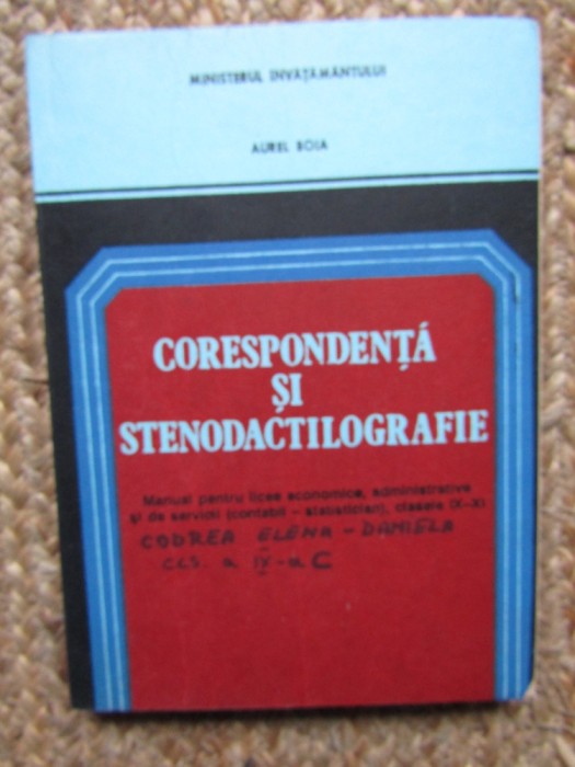 A. Boia - Corespondență și stenodactilografie - manual