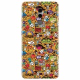 Husa silicon pentru Huawei Mate 10, Colorful Sticker Illustrations