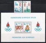 Belgia 1978 - Pregătirile pentru Jocurile Olimpice, Serie + Colita, MNH