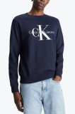 Cumpara ieftin Bluza barbati cu logo din bumbac Regular Fit bleumarin, 3XL, Calvin Klein Jeans