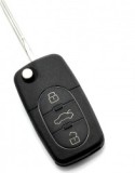 Audi - Carcasa cheie tip briceag cu 3 butoane - baterie 2032 - CARGUARD