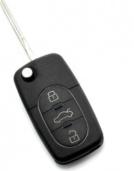 Audi - Carcasa cheie tip briceag cu 3 butoane - baterie 2032 - CARGUARD foto